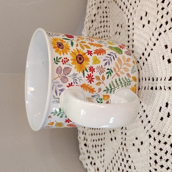 Artist Casey Krimmel Nature Floral Mug 20 Oz Sunflowers Leaves Mushrooms 2022 - Picture 4 of 7